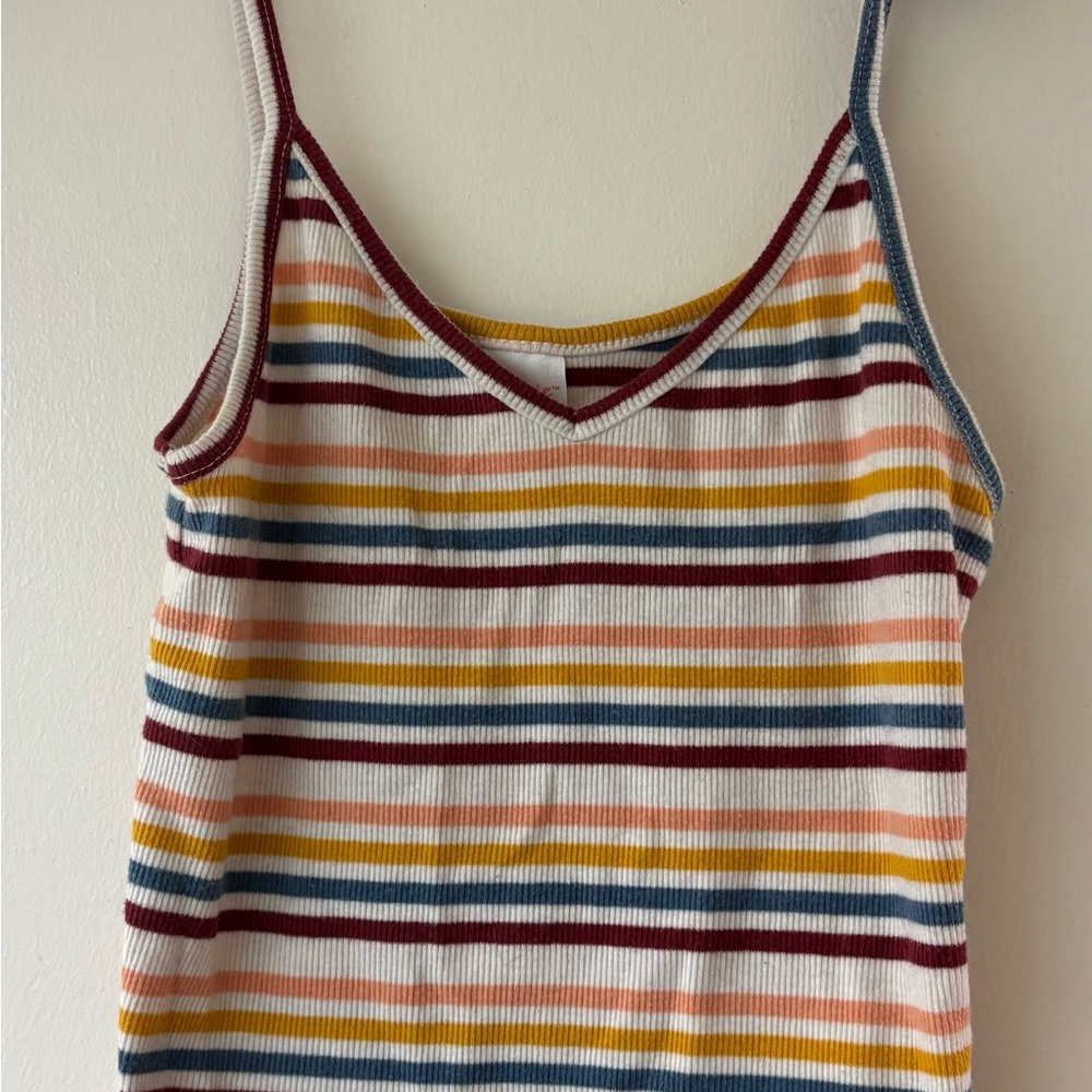 Striped Multicolor Women's Tank Top XS